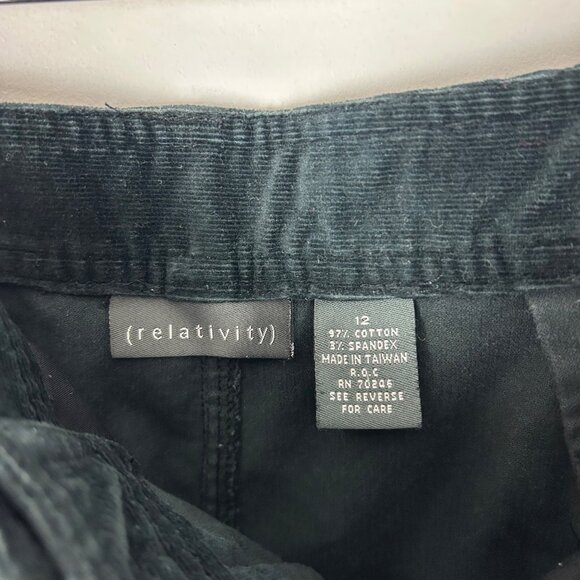 Women’s Y2K Dark Gray Fine Wale Corduroy A-line Maxi Skirt Winter Size 12 - Picture 4 of 4